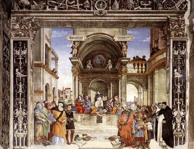 LIPPI, Filippino Triumph of St Thomas Aquinas over the Heretics oil painting image
